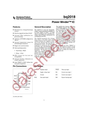 BQ2018SN-E1 datasheet  